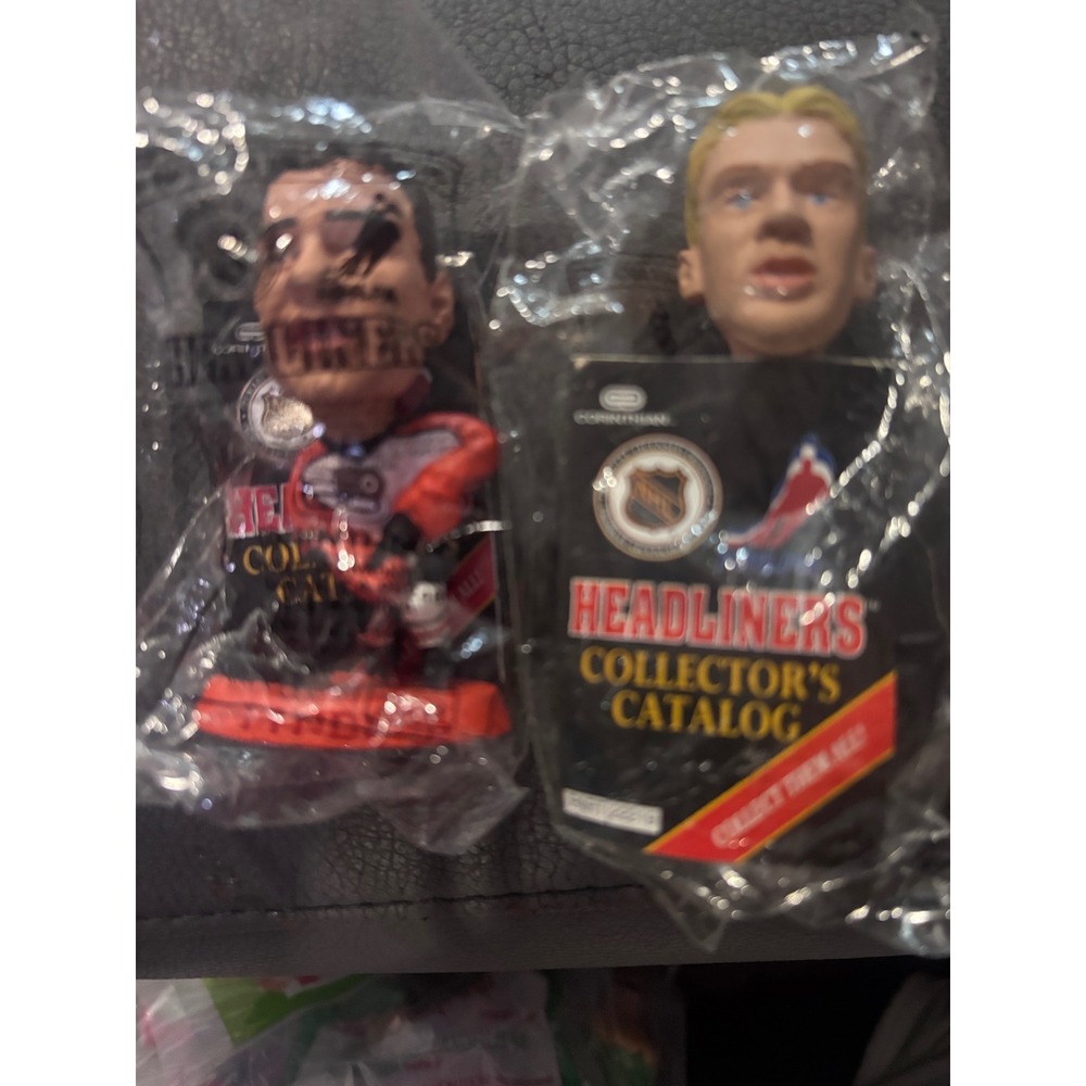 Vtg RARE Headliners NHL Eric Lindros & Gratton Flyers Figures Lot of 2 NOS NEW